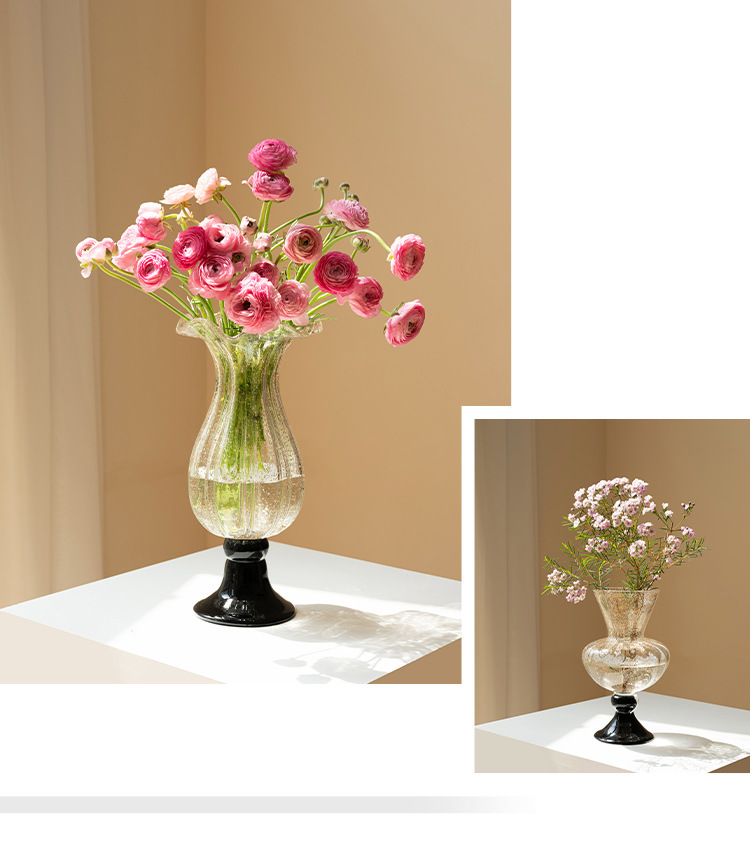 French ancient glass vase orna - Lighting Decor Living Room 评论和价格