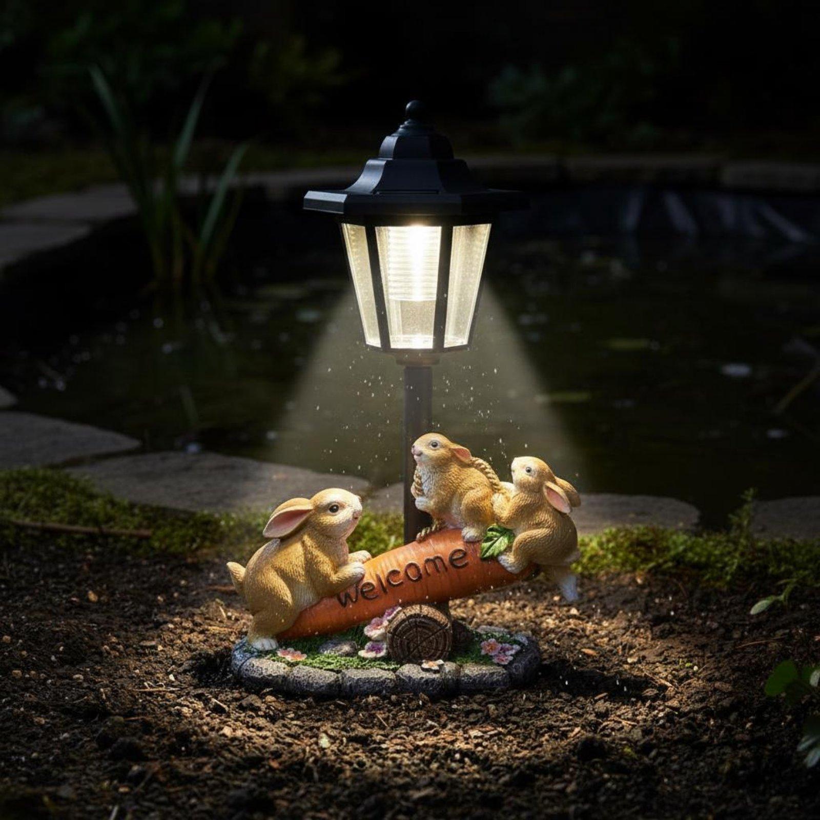Solar Rabbit Statue Decorative - Lighting Decoration Ideas 评论和价格