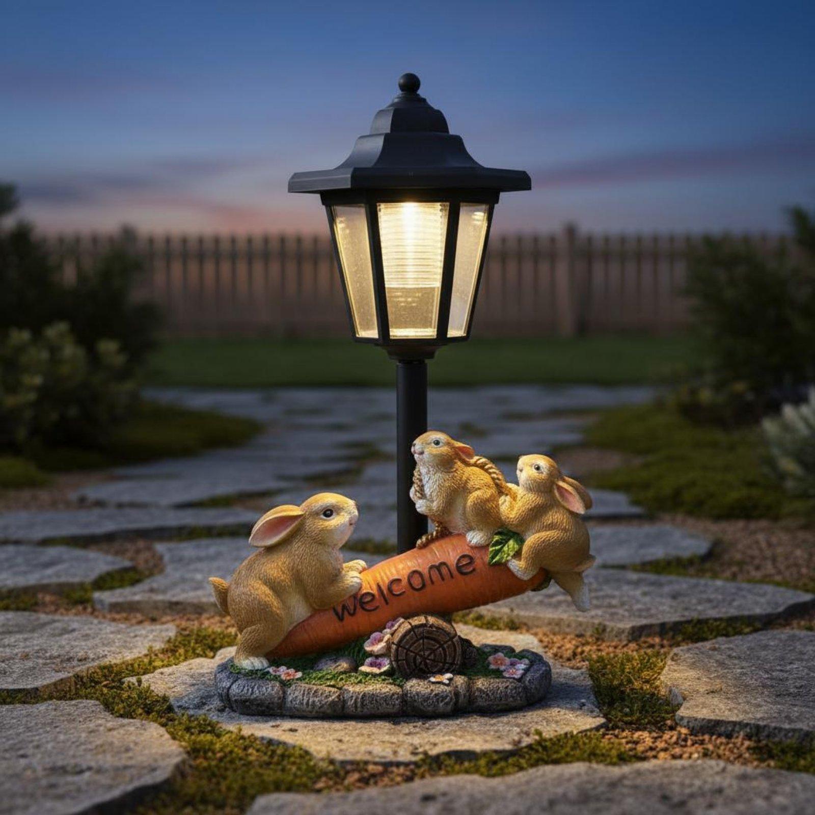 Solar Rabbit Statue Decorative - Lighting Decoration Ideas 评论和价格