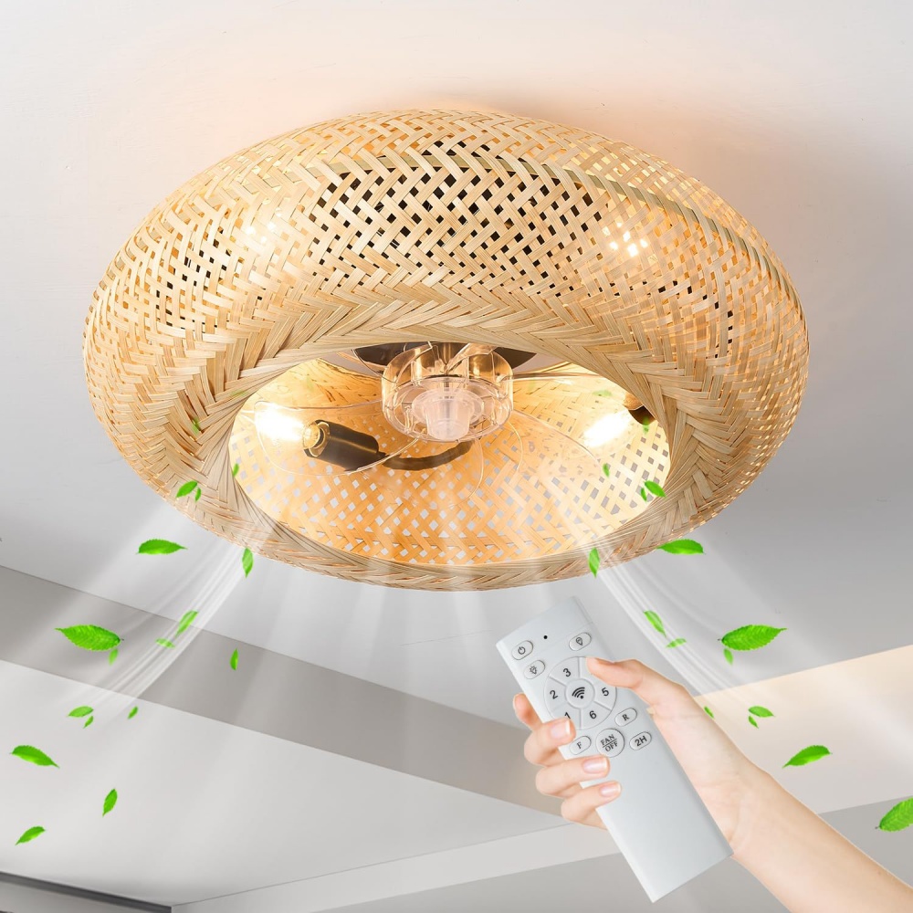 Bamboo Remote Control Ceiling  - Decor Lighting Ceiling Fans 评论和价格