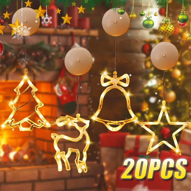 1-20PCS LED Christmas Suction  - Wall Decor Lighting Tree 评论和价格