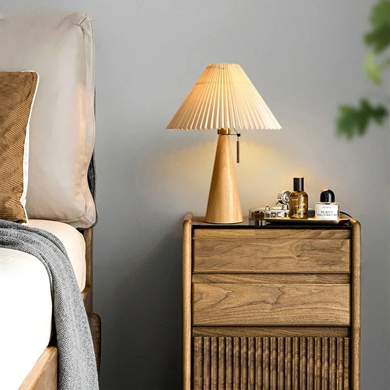 Retro Pleated Table Lamp Nordi - Lighting Decor Home 评论和价格
