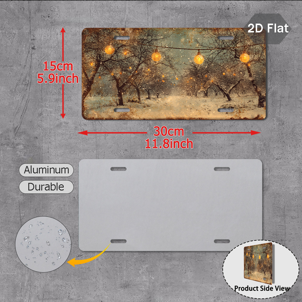 2D Flat Printing Winter Light  - Wall Decor Lighting Tree 评论和价格