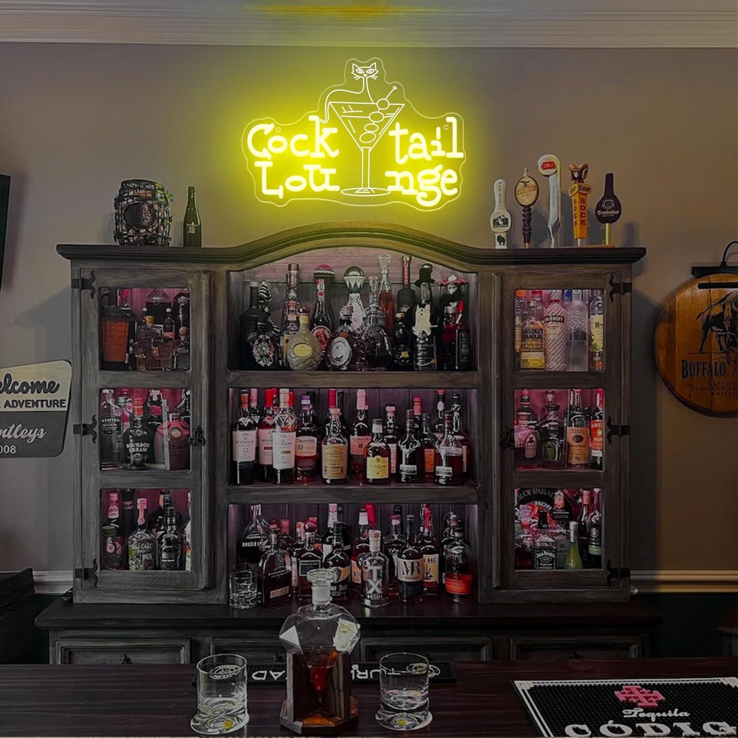 Cocktail Lounge Neon Sign Dimm - Lighting Decor Home 评论和价格