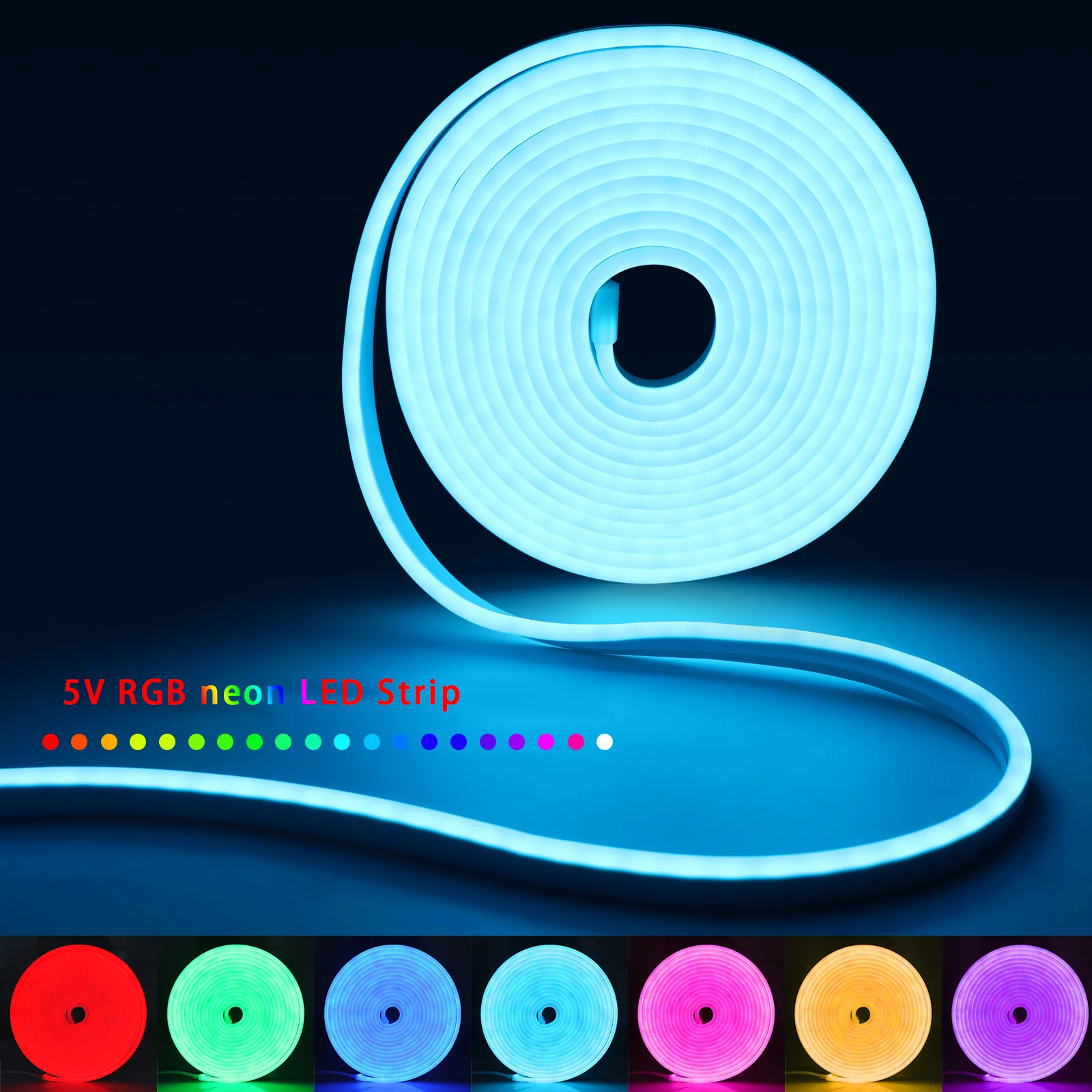 1-5m RGB LED Neon Strip Light  - Lighting Decor Home 评论和价格