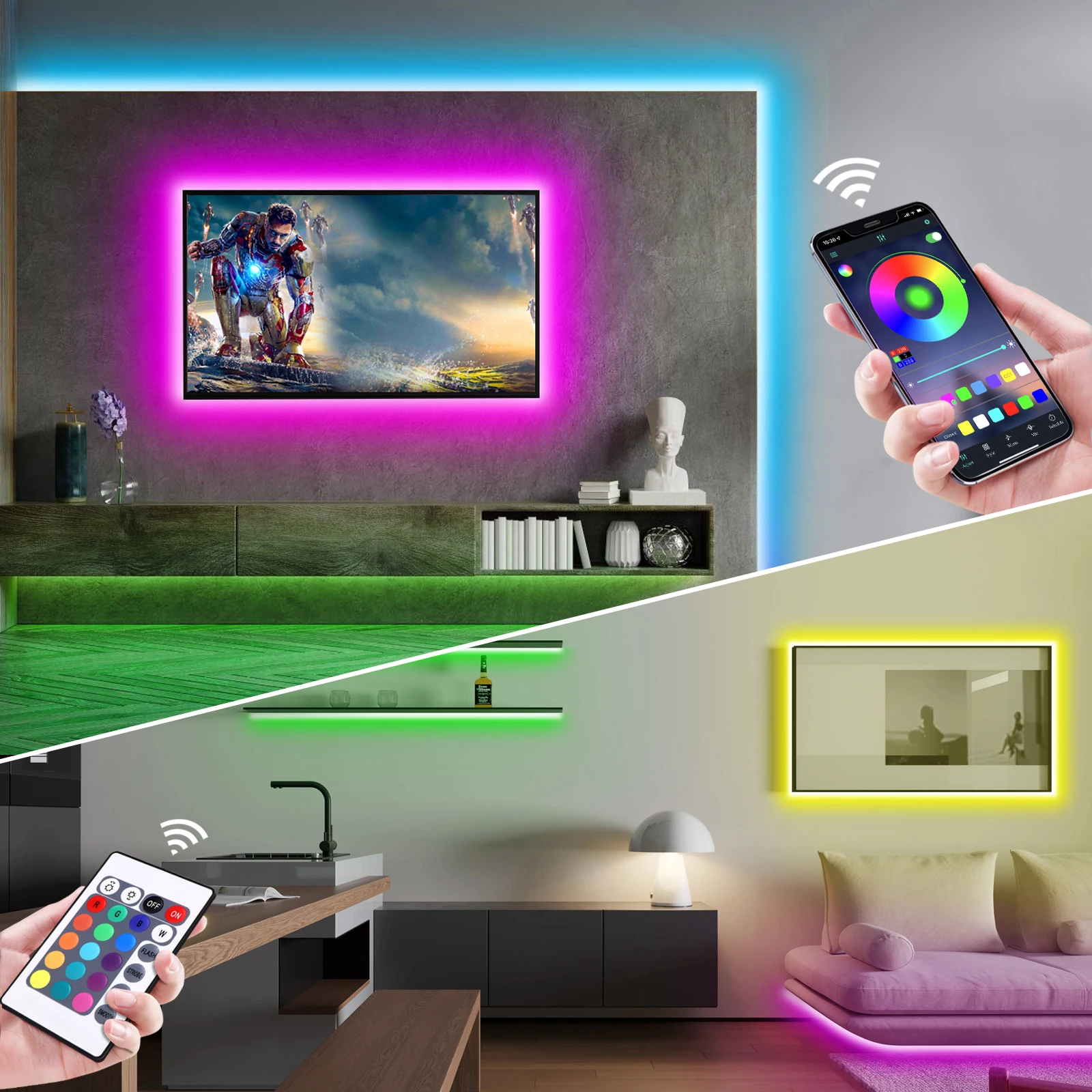1-5m RGB LED Neon Strip Light  - Lighting Decor Home 评论和价格